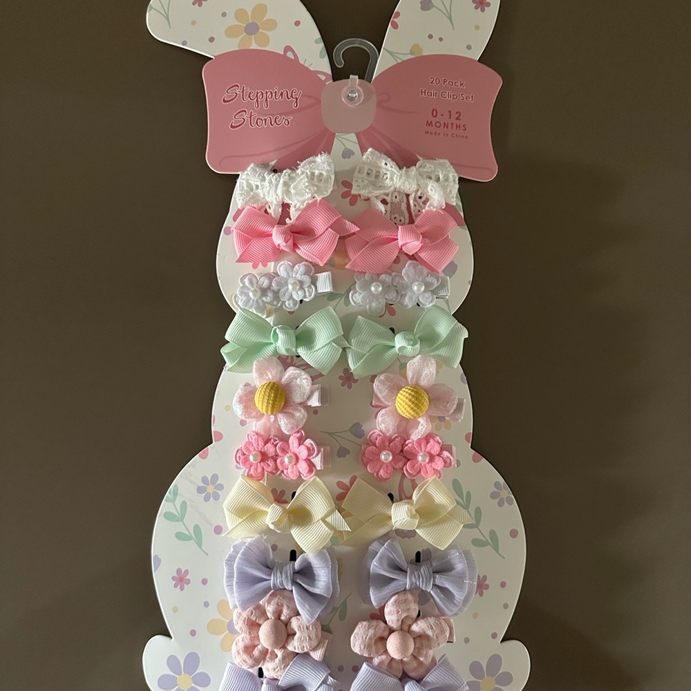 Baby Hair Bow Set with Floral Designs
